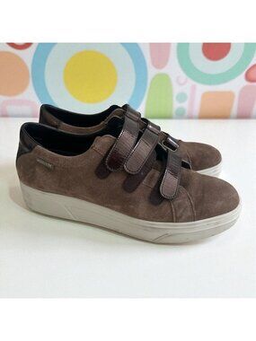 MEMPHISTO Brown Suede Velcro Strap Comfort Sneakers Size US 10